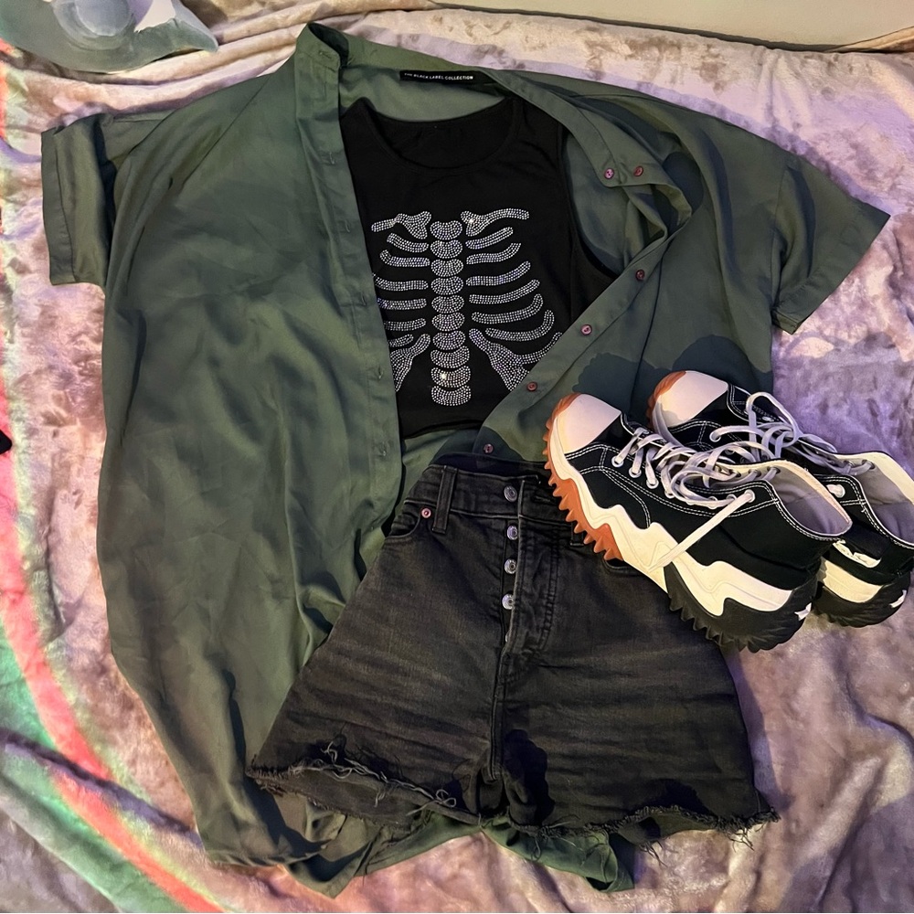 Green Button-Up | Women | Vintage